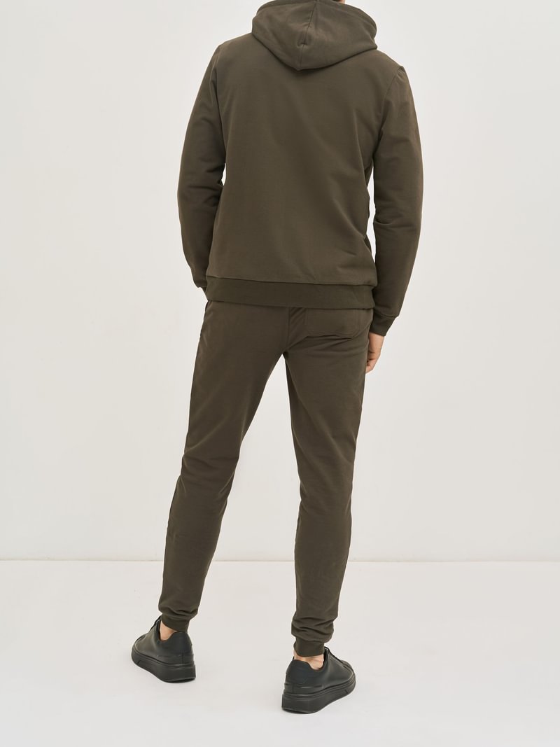 Organinės medvilnės džemperis su šiauštu pūku viduje