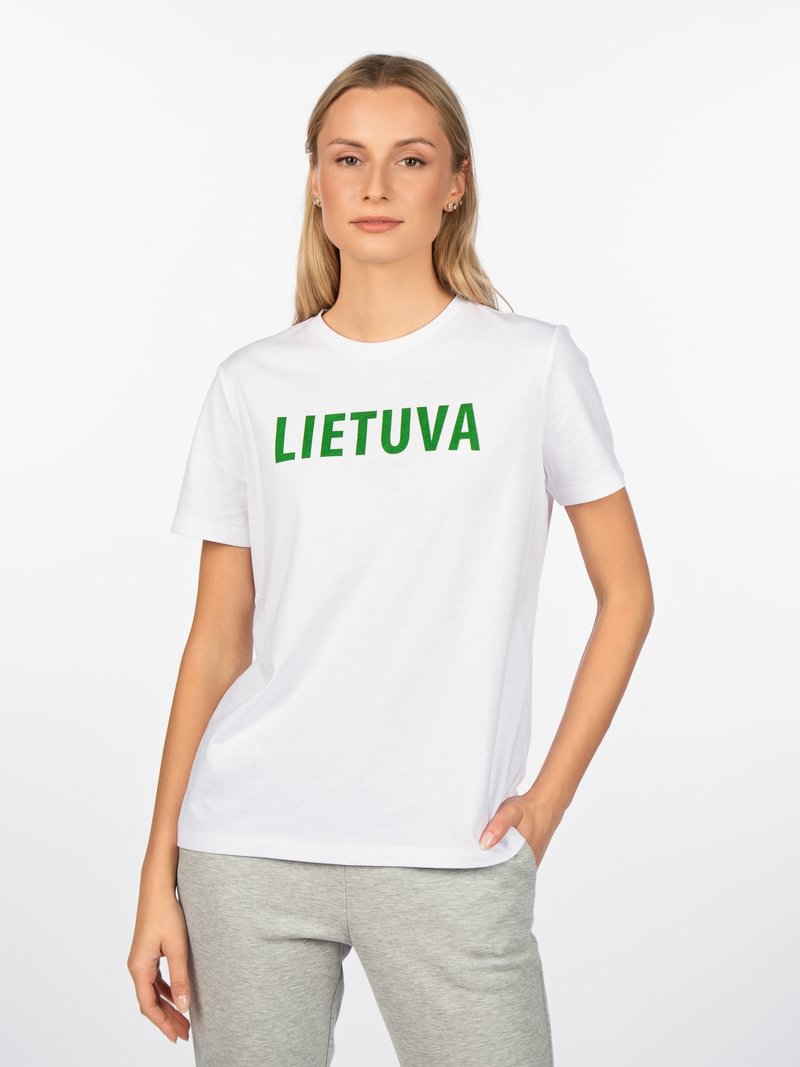 Šukuotinės medvilnės marškinėliai