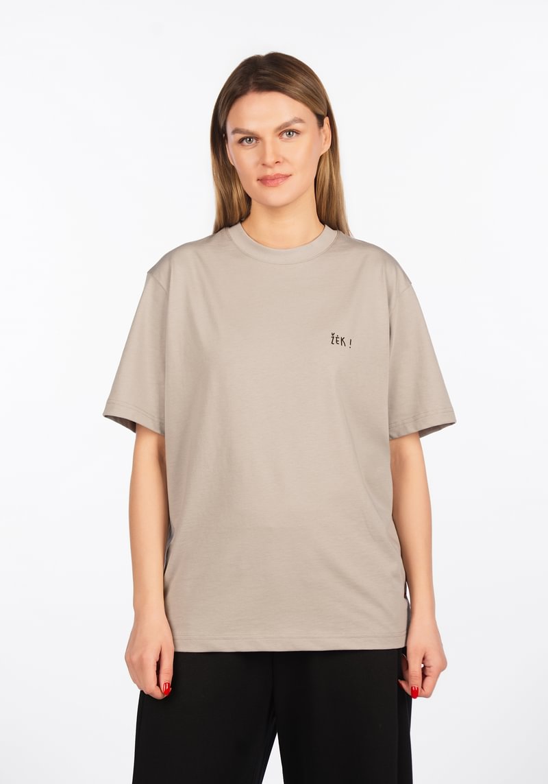 Šukuotinės medvilnės unisex marškinėliai "Pietinia kronikas"