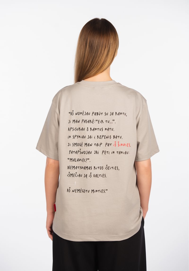 Šukuotinės medvilnės unisex marškinėliai "Pietinia kronikas"
