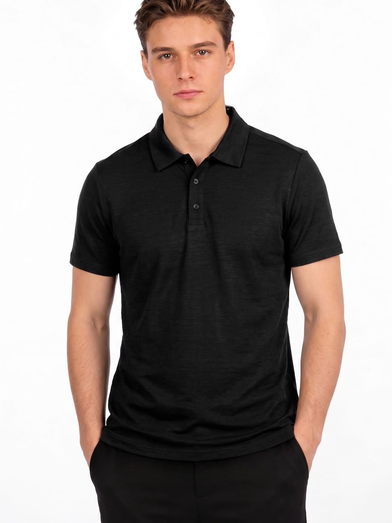 Merino vilnos polo marškinėliai