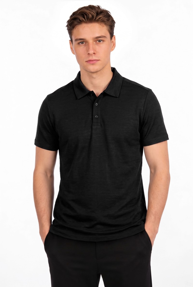 Merino vilnos polo marškinėliai