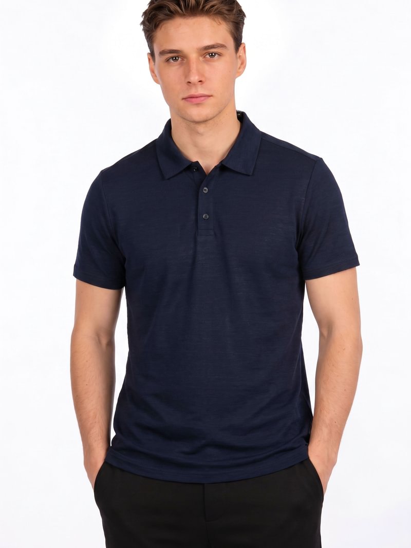 Merino vilnos polo marškinėliai