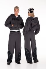 UNISEX šukuotinės medvilnės kelnės su kišenėmis "Raimedas Latvys"
