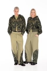 UNISEX šukuotinės medvilnės kelnės su kišenėmis "Raimedas Latvys"
