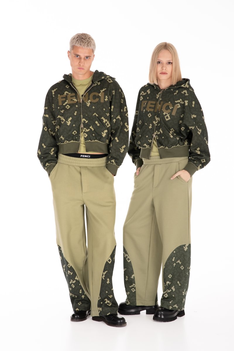 UNISEX šukuotinės medvilnės kelnės su kišenėmis "Raimedas Latvys"