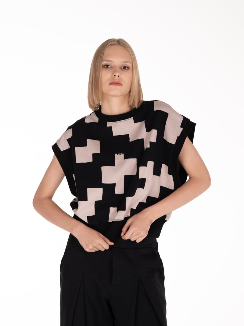 UNISEX šukuotinės medvilnės liemenė "Raimedas Latvys"