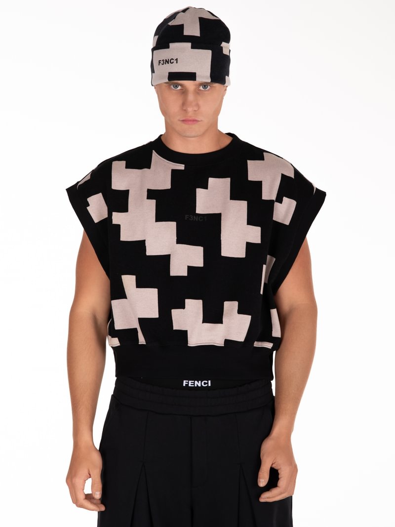 UNISEX šukuotinės medvilnės liemenė "Raimedas Latvys"